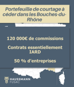 annonce de cession d'un portefeuille de courtage dans les Bouches du Rhône